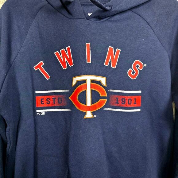 Fanatics Minnesota Twins Navy Hoodie Women’s M - Picture 2 of 6